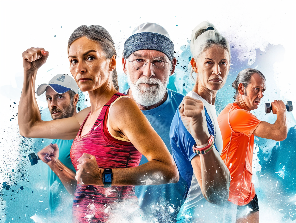 Люди різного віку активно займаються спортом